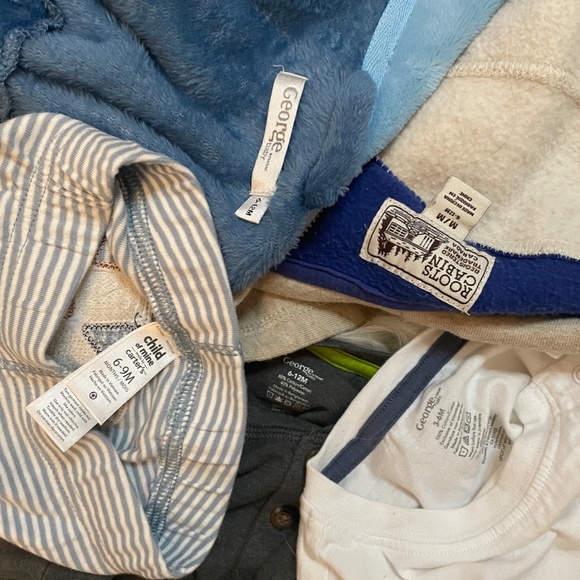 Roots Sweater/ Baby Boy 3-12 M / Bear Robe/ Blue Bundle - Picture 3 of 4